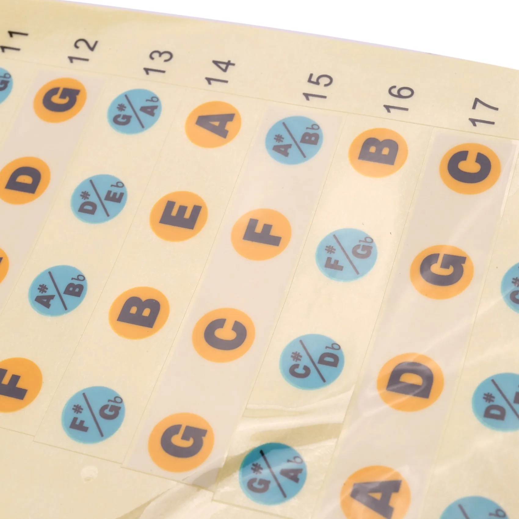 Guitar Fretboard Note Decals Fingerboard Frets Map Sticker for Beginner Learner Practice Fit 4 Strings Bass Guitar(Bass-Multicol