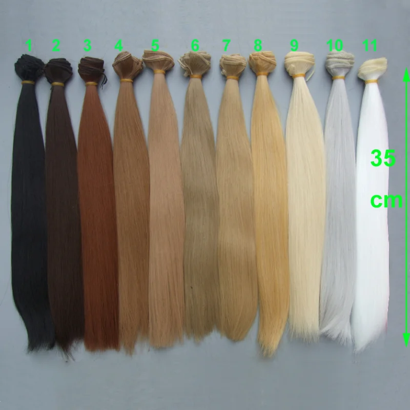 35cm doll hairs highe temperature color straight BJD doll trees diy doll wigs