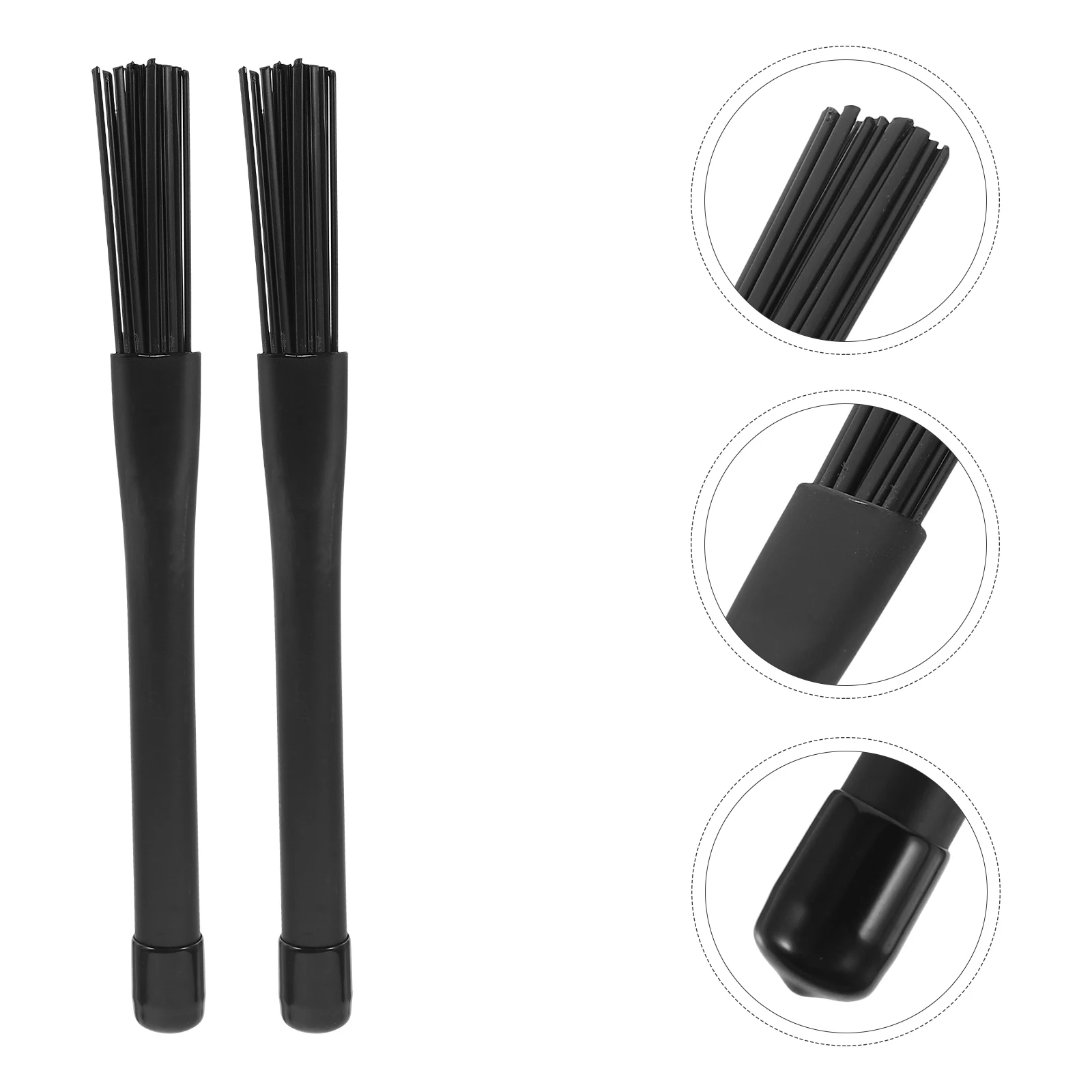 

1 Pair Nylon Brushes sticks Anti-Slip Handle for Handle Drum Brushes Percussion Jazz Drum Accessories