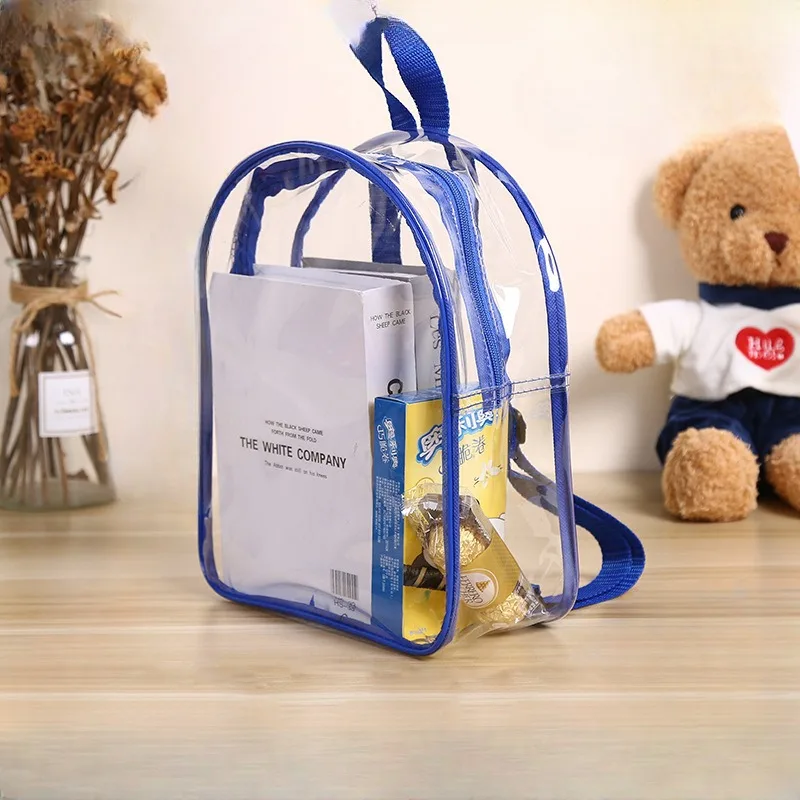 Children\'s Backpack for June 1st Transparent PVC Backpack Toy Snacks Jelly Storage Zipper Gift Bag