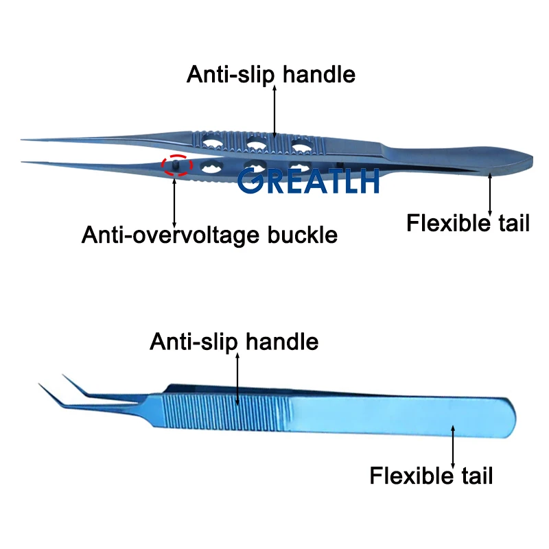 GREATLH Penjepit Transplantasi Rambut Implan Ekstraksi Rambut Penjepit Forsep Implan Folikel Rambut