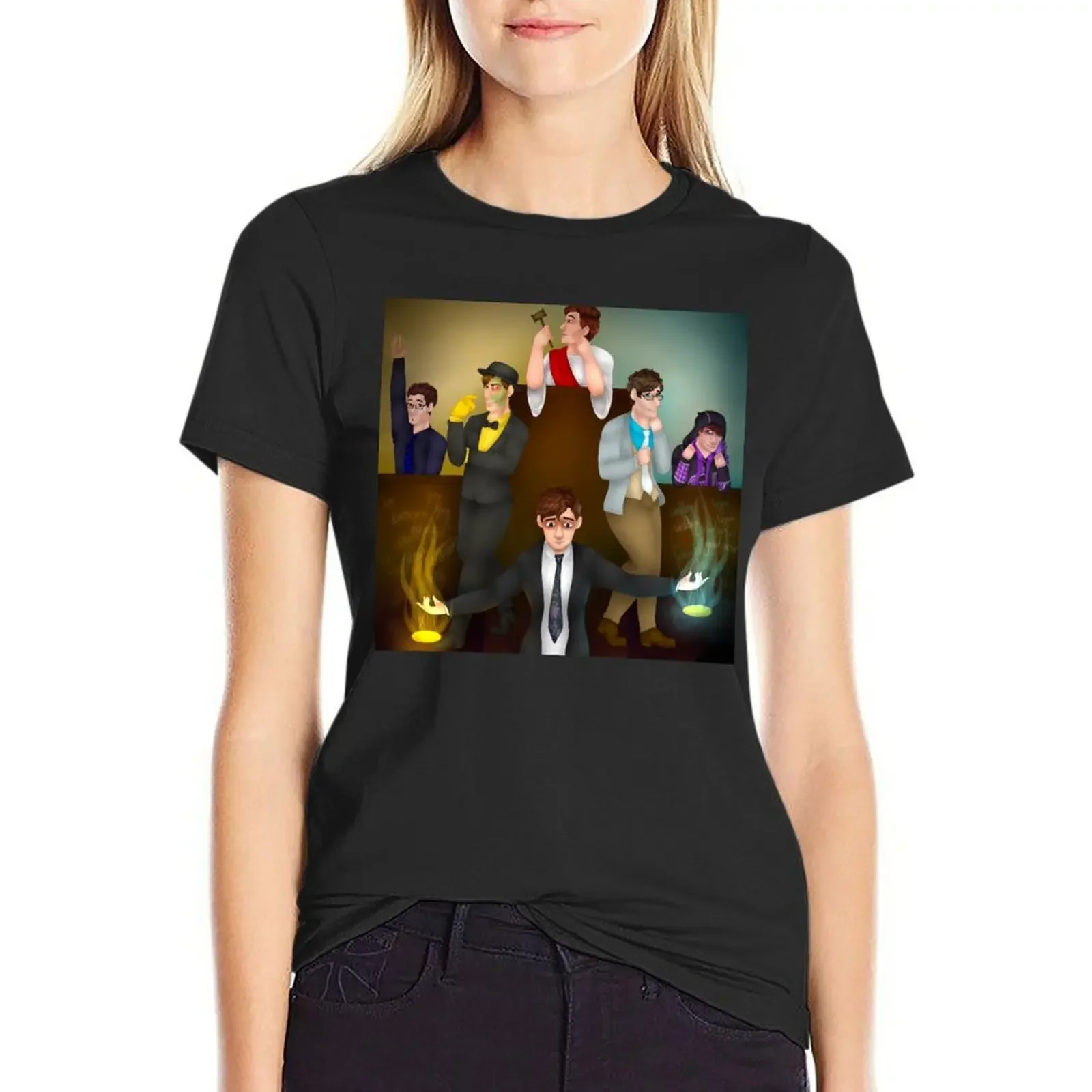 

TS - Sanders Sides Court T-Shirt cute tops Blouse animal prinfor Women's cotton t-shirt