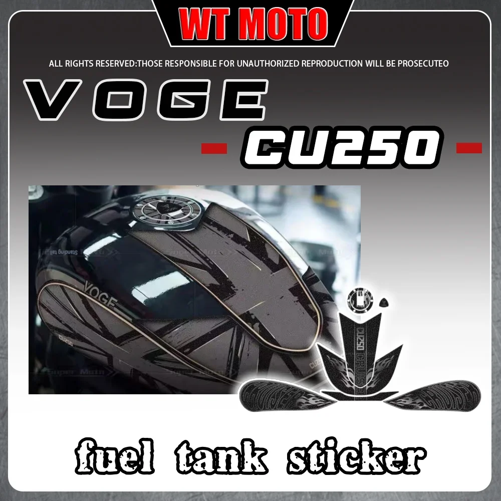 VOGE CU250 Matte Fuel Tank Protective Decals Anti-Wear Side Traction Stickers Replacement Parts
