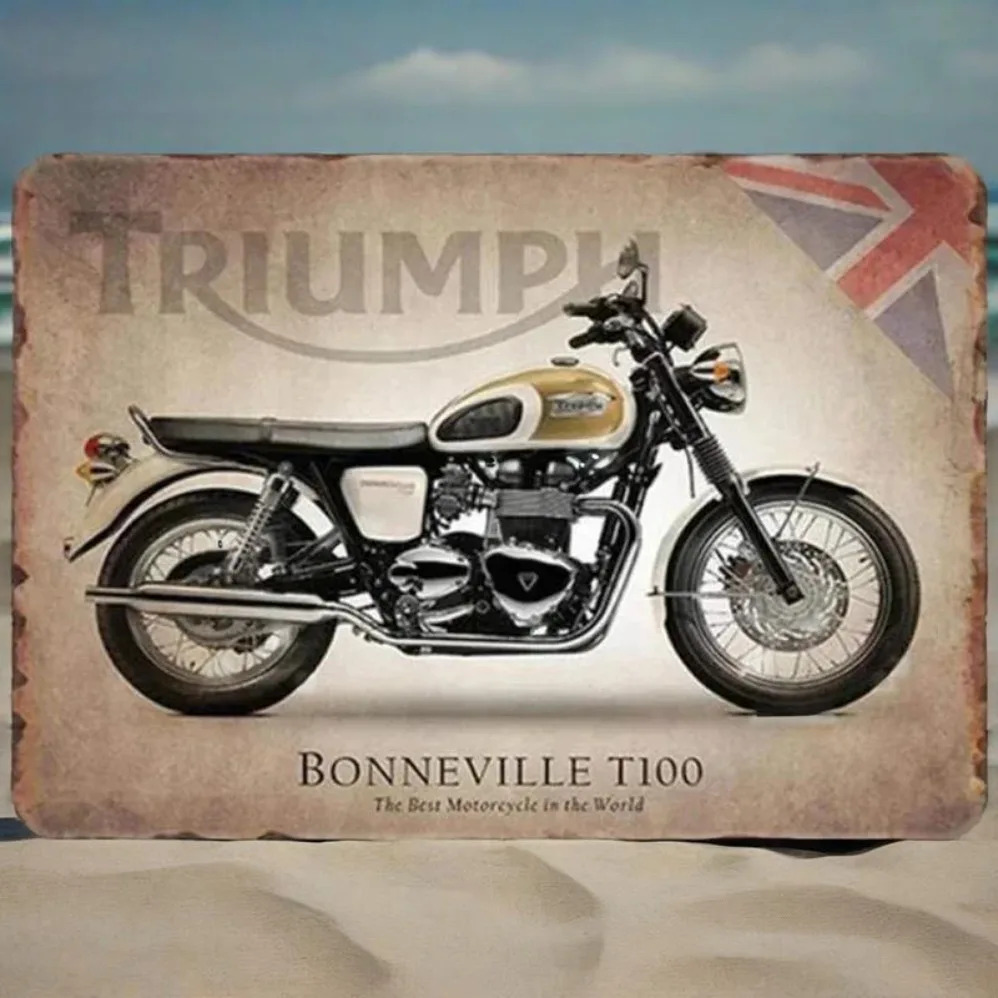 

«Мотоциклетные легенды никогда не умирают» — настенное искусство в стиле ретро, идеально подходящее для создания Bold Statement