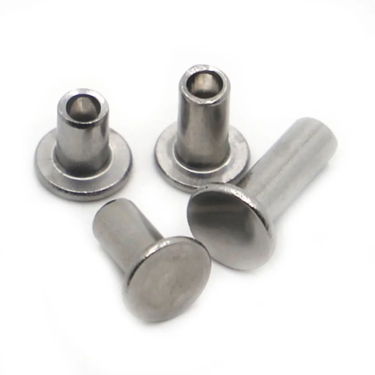 Semi-hollow Rivets 304 Stainless Steel Extension Big Flat Head Rivet GB875 4mm-40mm Rod Length M2 M2.5 M3 M4 M5