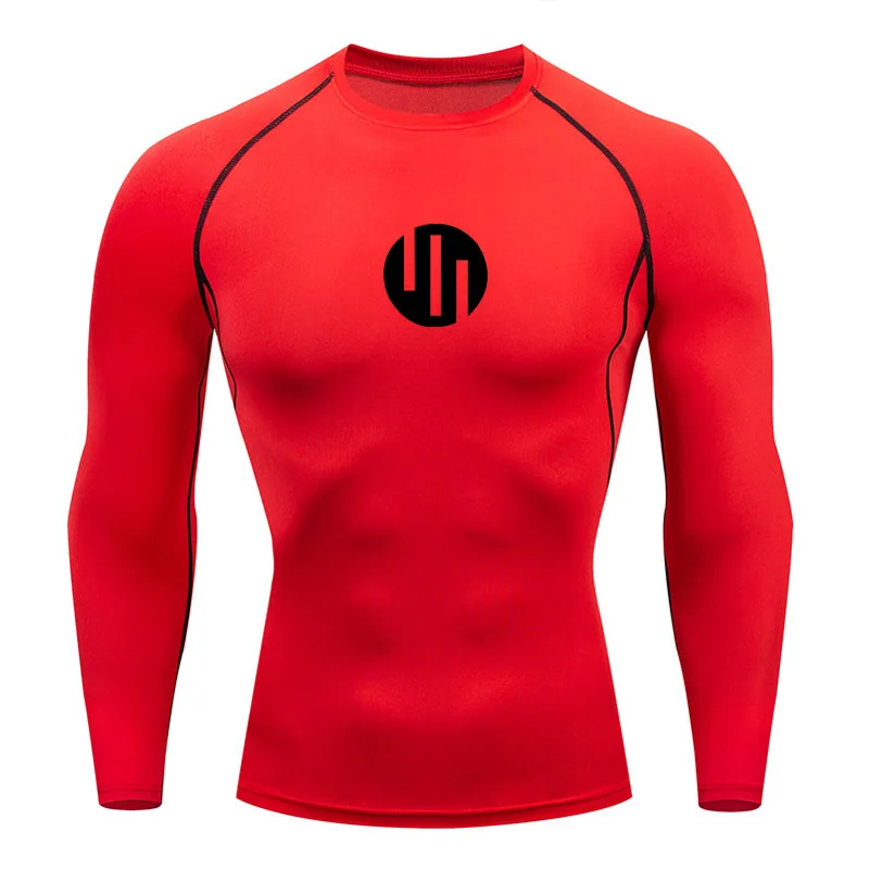 Running Men's Compression Long sleeve T-Shirt Gym Sports underwear Quick-drying Sweat-Wicking Sunscreen Second Skin Workout Men