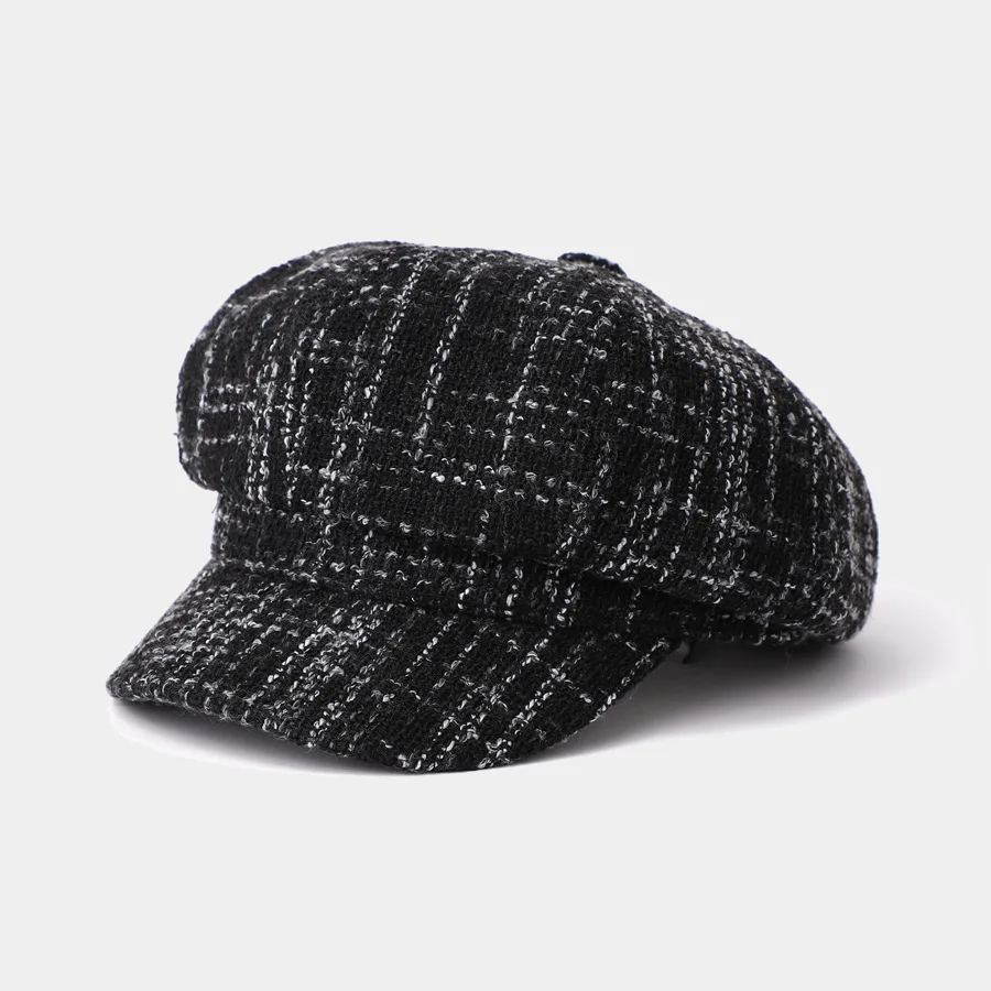 

Hot Autumn Winter Small Fragrant Wind Octagon Hat Ladies Fashion Cap Japanese Vintage Newspaper Boy Hat Newsboy Caps Sombrero