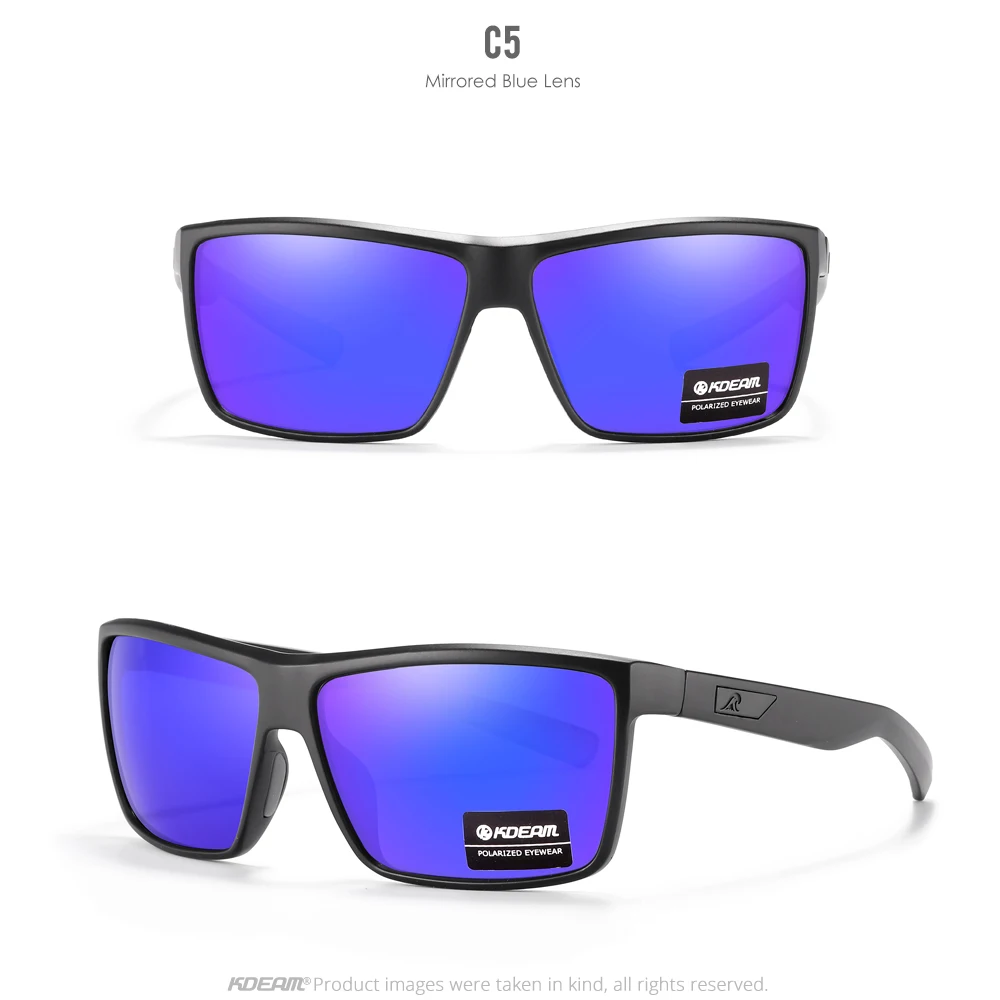 KDEAM Scratch Widerstand Sonnenbrille Männer Polarisierte 100% UV Schutz Sonnenbrille Integral Frühling Scharniere Und Gebogene Tempel KD029 – Detail 21