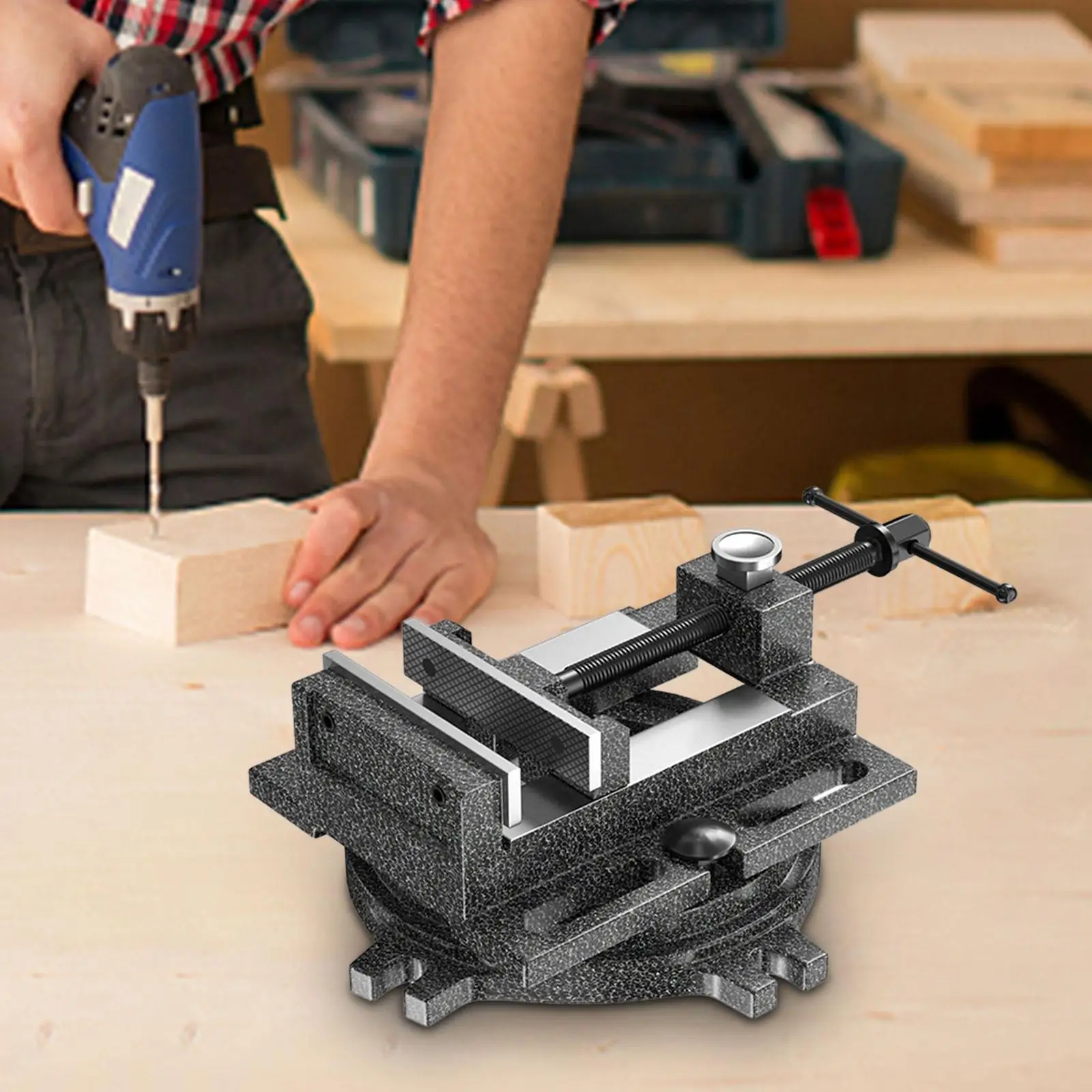 ملزمة ضغط الحفر مع قاعدة دوارة لإصدار ساعة المجوهرات شديدة التحمل #1