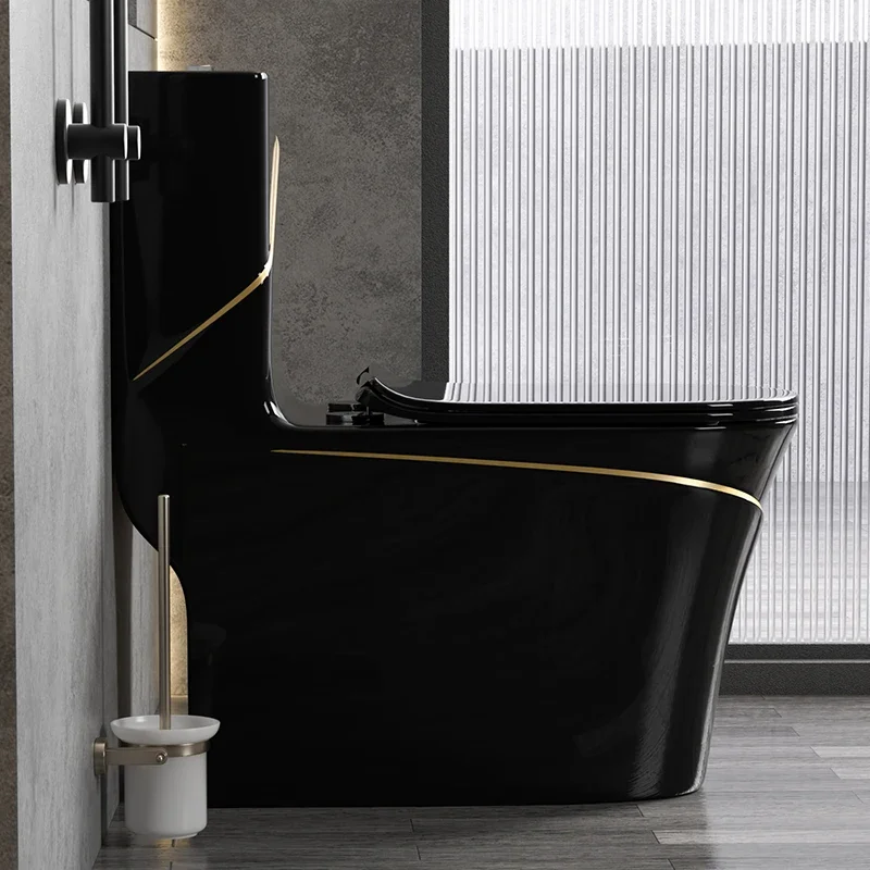 #Luxury Grey Gold Bathroom Water Closet One Piece Ceramic Toilets Bowl Colored Gray Toilet