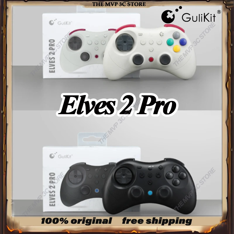 

NEW GuliKit Elves 2 Pro Wireless Retro Gaming Controller for Switch Windows iOS Android Hall Linear Trigger Wukong Gift PC
