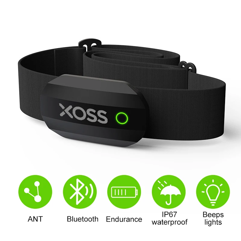 Zoster Xoss Cycling Dual Mode Heart Rate With Code Meter Waterproof Computer Sports Running HR Sensor With Chest Strap