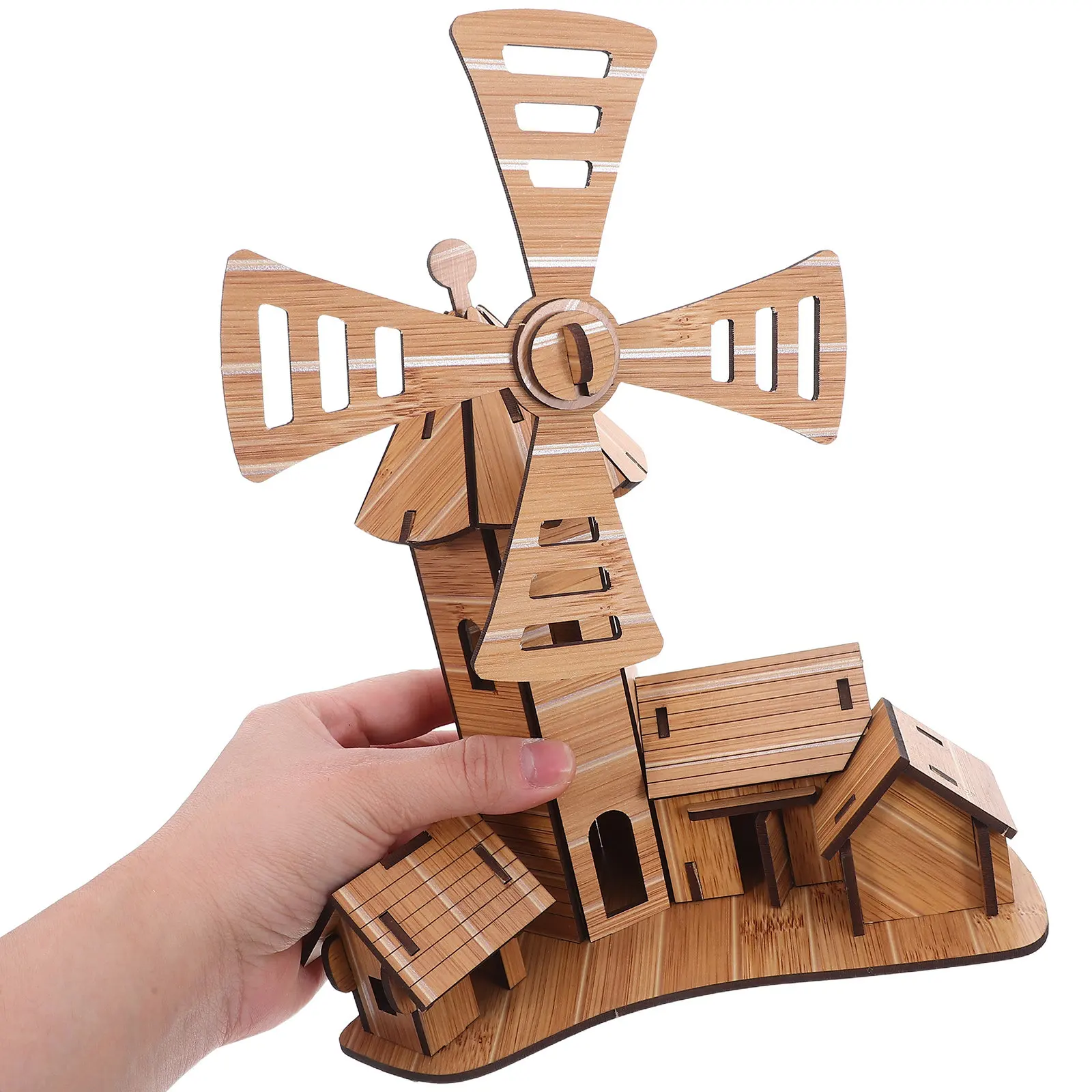1Set DIY Windmill Project Kit 3D Construction Tool for Children Science Exploration Engineering Practice Home