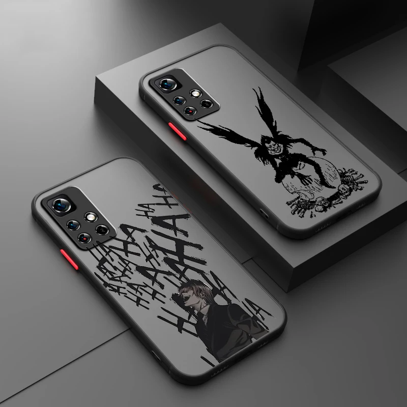 Anime Death Note Boy Cool Frosted Translucent For Redmi Note 13 12 12S 12T 11 11T 11E 10 10S 9 Pro Plus 5G TPU Phone Case