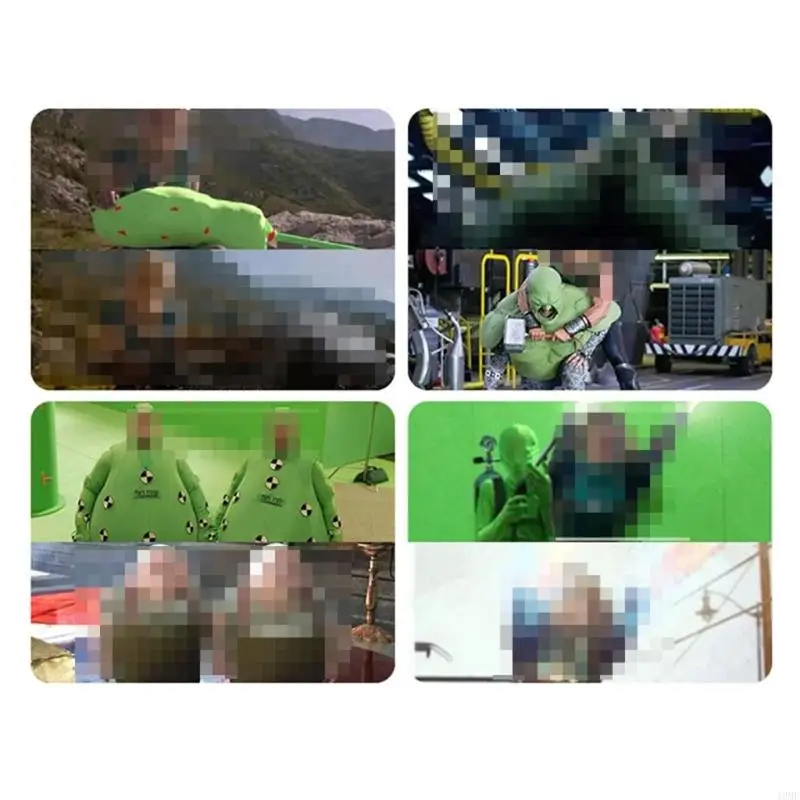 49mf Fotografie Grün Chromakey Bodysuit Kostüm für Fotovideo unsichtbarer Effekt