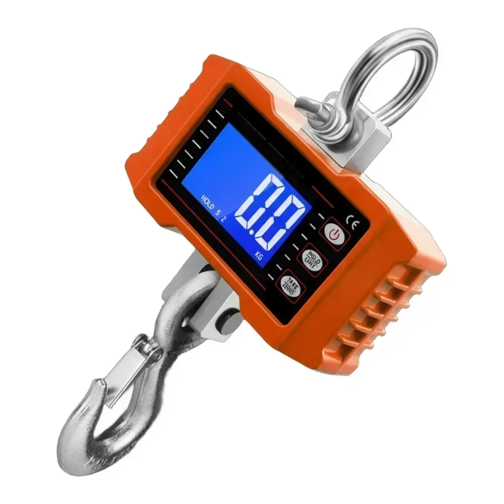 

2204lb Capacity Digital Crane Scale with Large Backlit LCD Screen and Easy Operation Buttons for Heavy Load Measurement