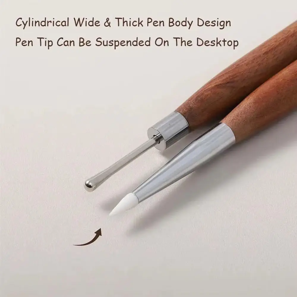 1/2/3Pcs doppelseitige Nail art Stift Silikon Gel Polnischen Kleber Anpassung Nail art Pinsel Carving/malerei Präge