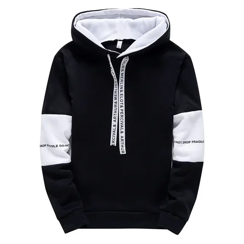 Men's Letter Print Pullover Hoodie