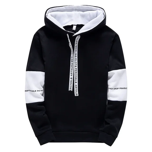 Męskie bluzy z długim rękawem Casual Printing With Letter Sweatshirts New Spring Hip Hop Pullover Sports Top Męskie bluzy z kapturem