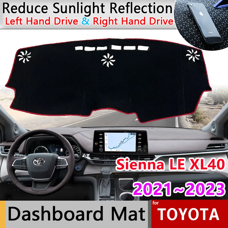 

Dashboard Cover Dash Board Mat Carpet Dashmat for Toyota Sienna LE XL40 2021~2023 2022 Pad Sunshade Anti-dirty Cushion Sticker