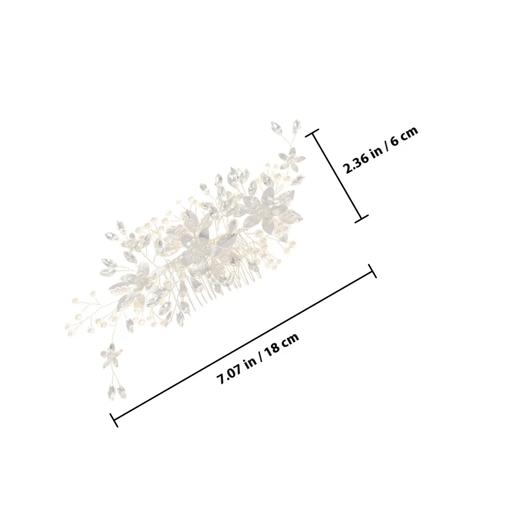 مشبك مشط شعر على شكل أوراق اللؤلؤ، مشط جانبي أنيق على شكل زهرة من حجر الراين، إكسسوارات شعر الزفاف للنساء، غطاء رأس للعروس والزفاف