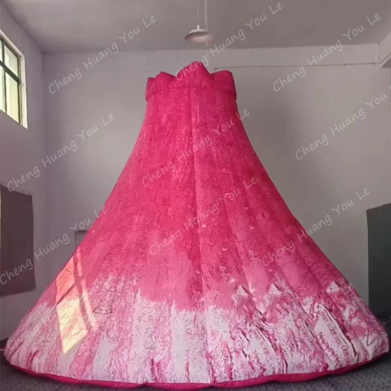 

Realistic inflatable volcano pink flower gardon wedding decoration prop romantic moive shooting scene