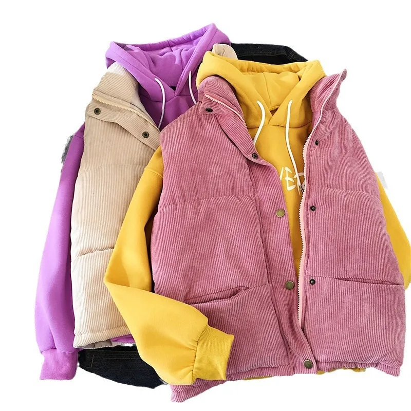 سترات النساء الوقوف طوق معاطف الصلبة سترة دون أكمام تقسم ملابس خارجية سترة سترة فضفاضة تناسب أساسيات الخريف عادية 2025 #5