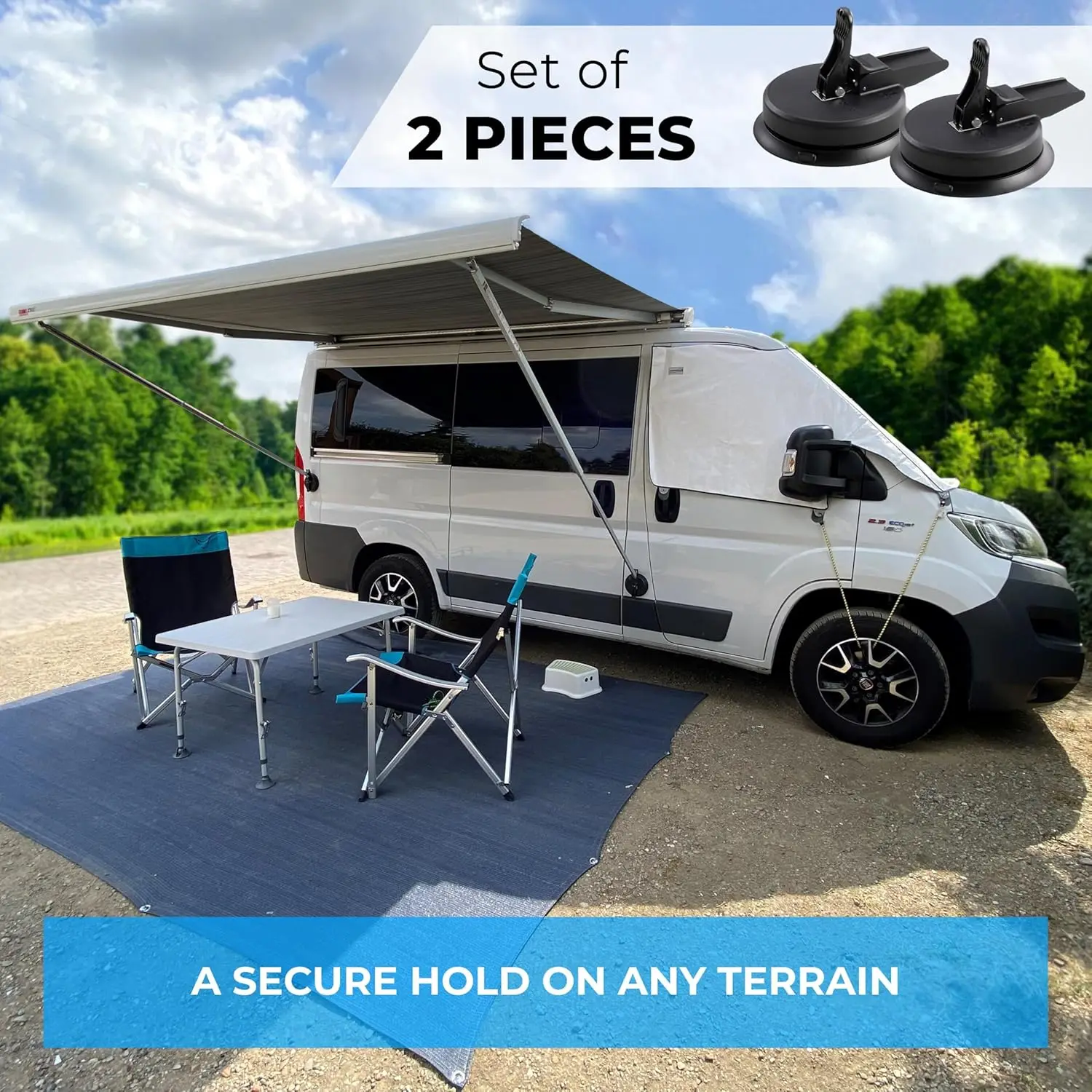 Awning holder (2 Pieces) Holder for awning feet Awning foot holder Accessories for awnings