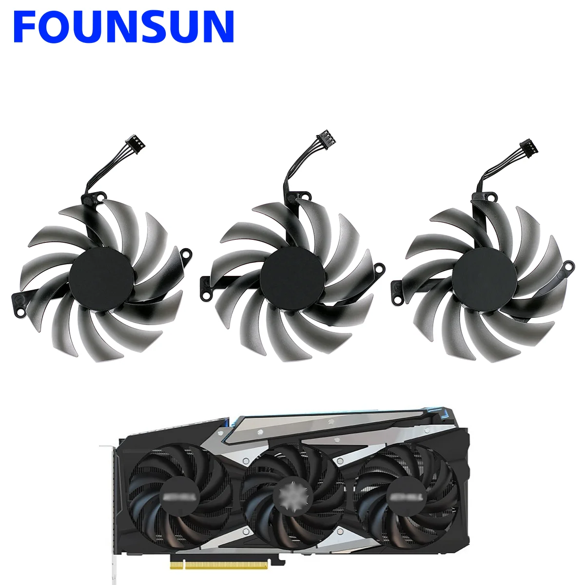 

New CF-12915S 85MM Video Card Cooling Fan For INNO3D Geforce RTX 3060 3060TI 3070 3070TI Ichill X3 Graphics Card Cooler Fan