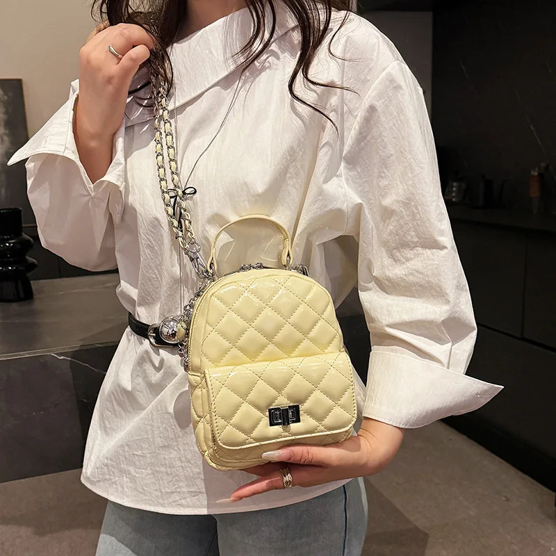 

‌2025 Luxury Quilted Backpack for Women - Unique Soft Leather Crossbody & Shoulder Bag, Versatile Small Daypack