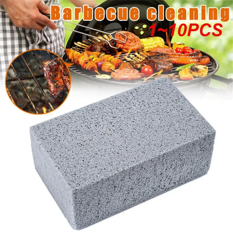 1~10PCS BBQ Grill Cleaning Brush Brick Block Barbecue Cleaning Stone Pumice Brick For Barbecue Rack Outdoor Kitchen BBQ Tools