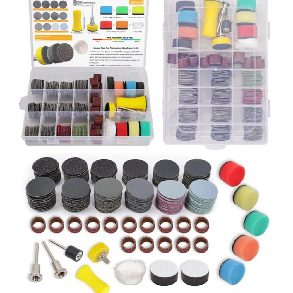 

268pcs/set Sanding Disc 60-10000 Grits Sandpaper set for Wet Dry Sanding accessories For Wood Sanding Polishing Pad Rotary Tools