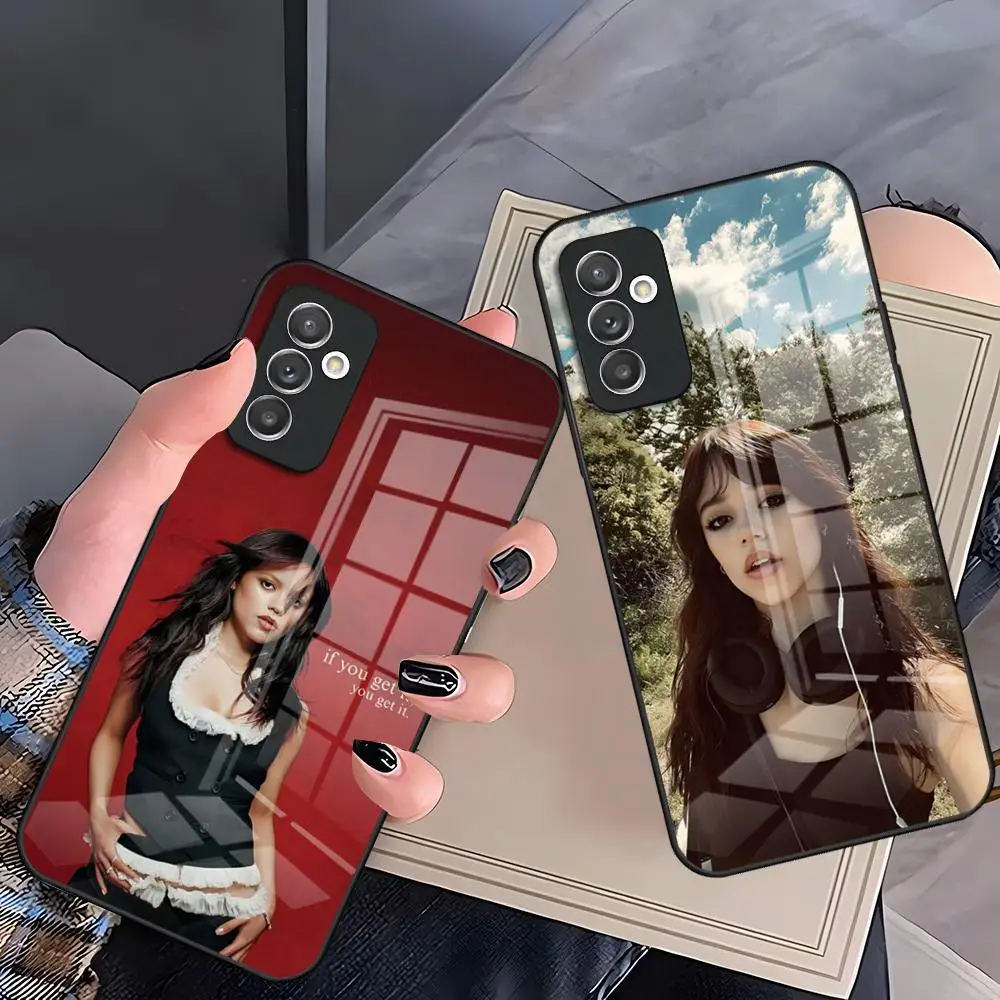 J-Jenna Ortega Actor Phone Case For Samsung A25 A13 A33 5G A54 A36 A35 A56 A52 A14 Shockproof Glass Cover