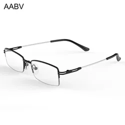 AABV-Anti óculos de luz azul para homens e mulheres, óculos de computador, retângulo metálico, lentes ópticas transparentes falsas, transparentes, 503