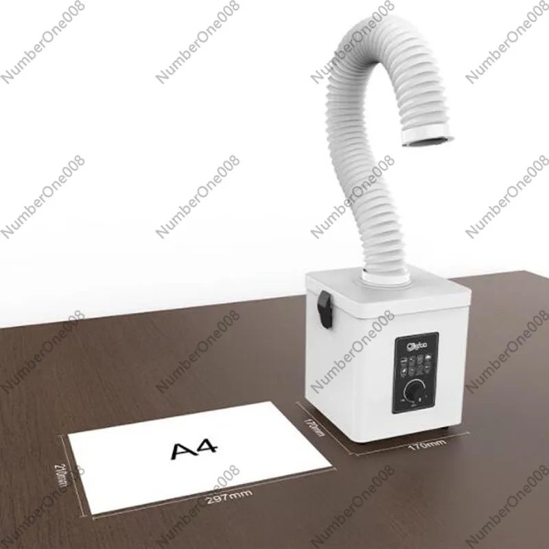 Odorless and dust elimination indoor industrial use, mini desktop solder smoke purifier - smoke extractor with iron tip filter