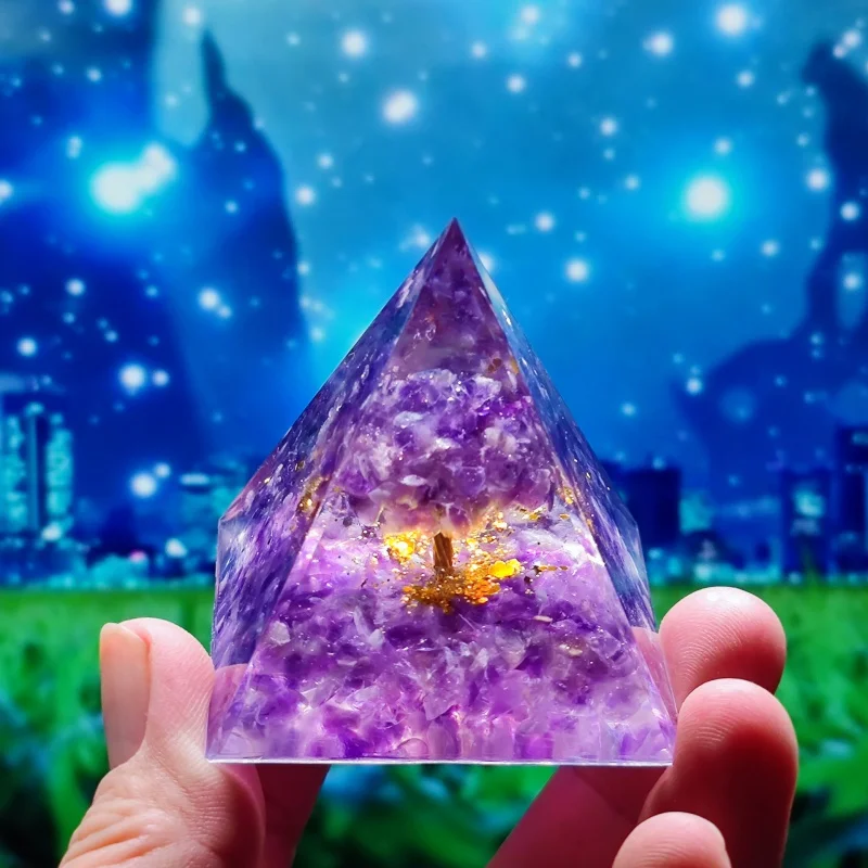 

Ogen Energy Tree of Life Pyramid Home Crafts Resin Decorations Desktop Decoration Dream Come True