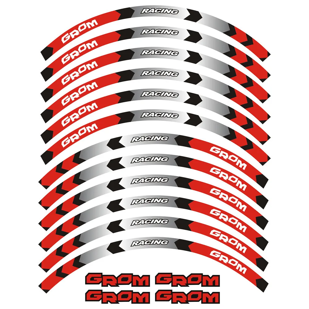 

RIM WHEEL STRIPES DECALS TAPE STICKERS Tire Rim Wheels Decals Stripes For HONDA MSX 125 Grom 125 MSX125 GROM125 2014-2025