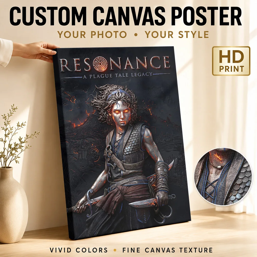 Resonance A Plague Tale Legacy Framed Canvas Poster Customized Photo Modern Aesthetic Wall Art for Bedroom Decor Ready to Hang
