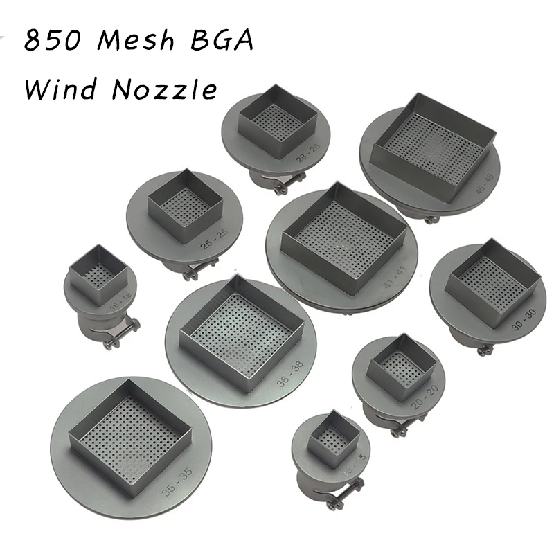 

1Pc SMD Welding Nozzle BGA Nozzle 850 Hot Air Gun Welding Station Nozzles Suitable for 850 853AAA 863 858 BGA Soldering Stations