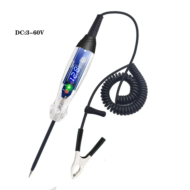 اختبار الدوائر LED مع الفولتميتر ، ضوء اختبار السيارة ، اختبار الجهد التلقائي ، العاصمة ، 4-60 فولت
