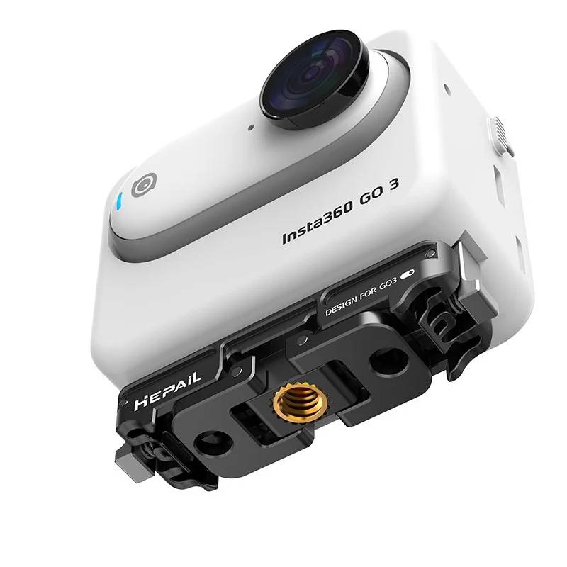قاعدة تركيب مغناطيسية سريعة الإصدار لـ Insta360 GO 3 دعامة محول بلاستيكية مضادة للاهتزاز مع خيط 1/4 واجهة ذات شقين