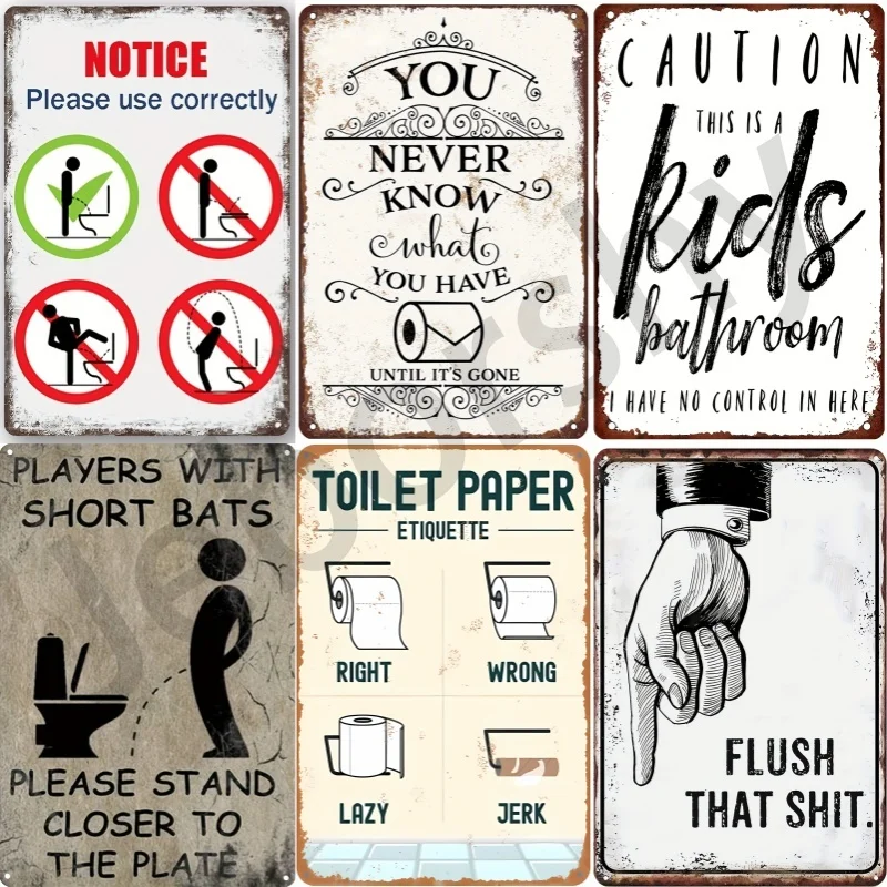 Funny Restroom Sarcastic Metal Tin Sign Posters Bathroom Decor Wall Decor Signs This Is Bathroom Not An Internet for Bathroom
