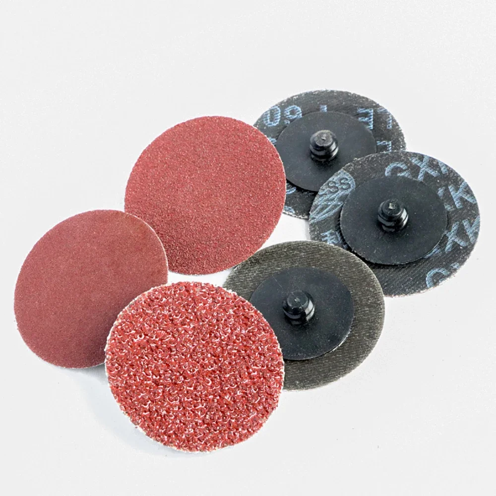 

25mm 1inch Roll Lock R-Type Quick Change Discs Red Grain Sanding Disc Metal Surface Conditioning Die Grinder Accessories