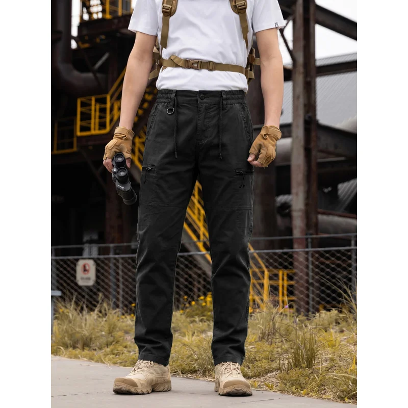 Men's Street Trendy Work Pants Multi-Colored Multi-Pocket Loose Straight Leg Japanese Retro Casual Fashion