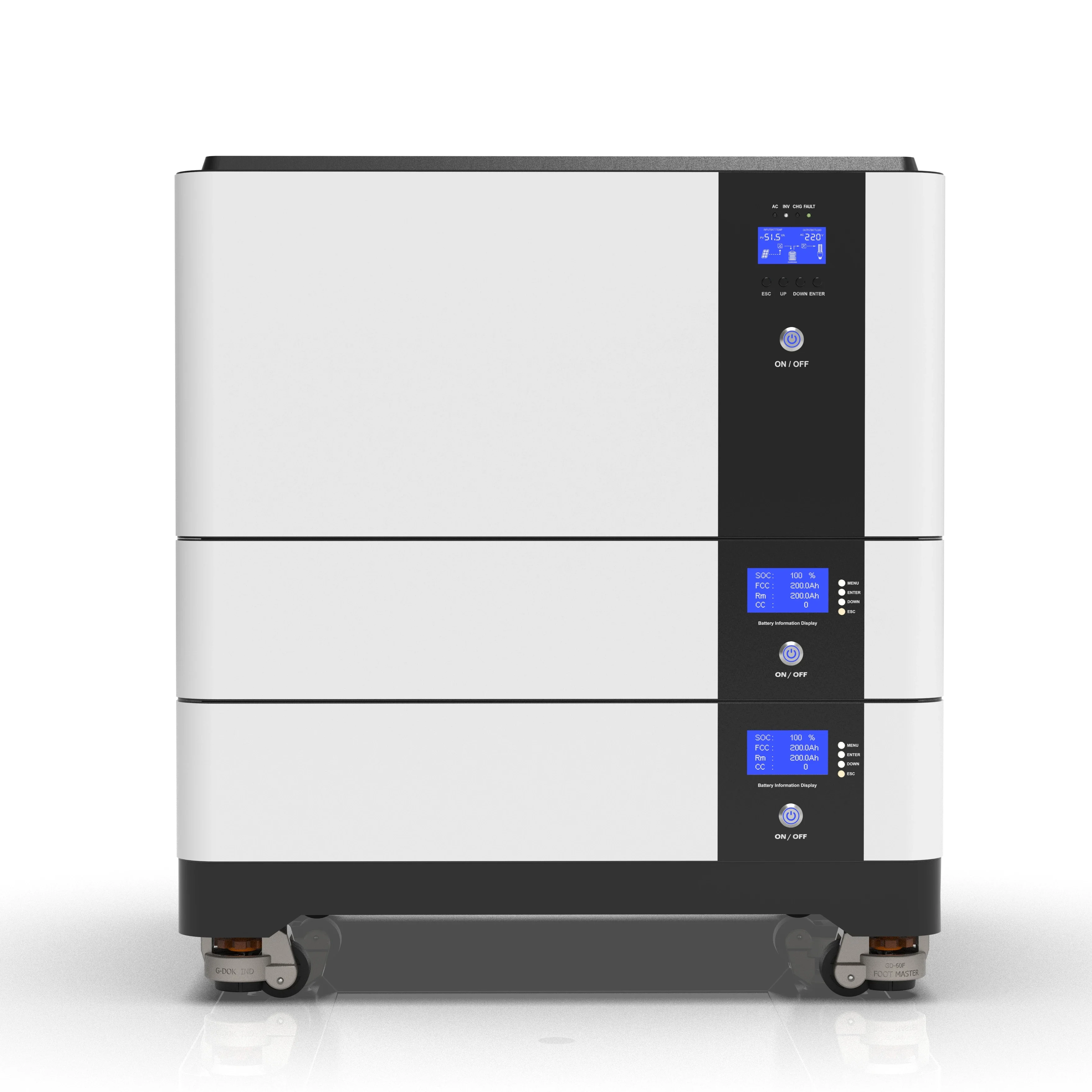 All In One 10kw Solar Inverter Stackable Module 48V 51.2V 200ah 10kwh 20kwh Lithium Ion Battery Modular Home Solar System