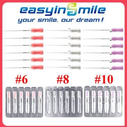 Easyinsmile Dental Endo Files C+ Files Root Canal Endo Cathterization File 25MM  C-Files Tips #8-#10 Stainless 5Packs(6Pcs/Pack)
