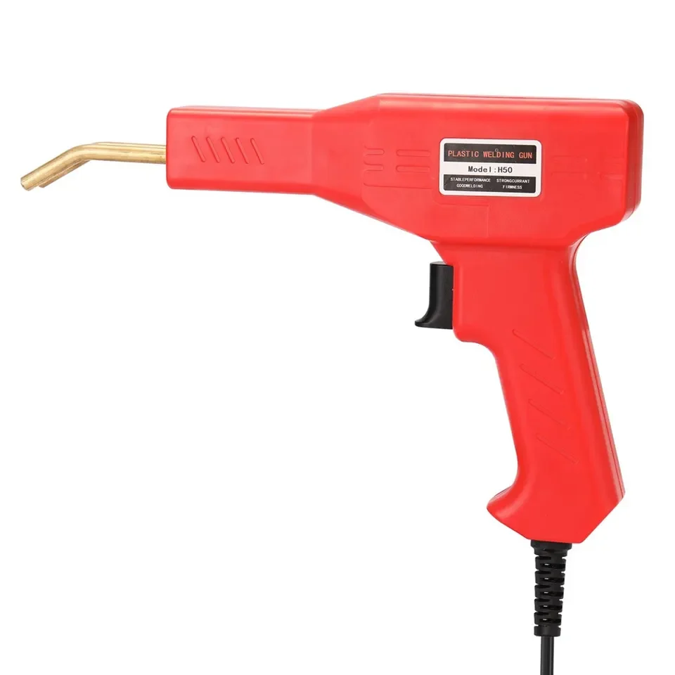 

Power 50W Hot Stapler Plastic Welder Gun Welding Tools Kit with 200PCS 4 Types Staples for Plastic Repairing