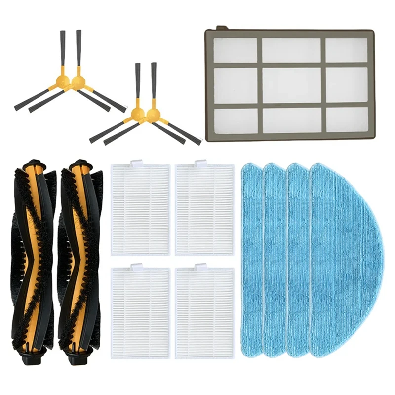 ABJI-For ABIR X5 X6 X8 Genio Navi N600 Robot Vacuum Cleaner Main Side Brush Filter Mop Cloth Replacement Parts