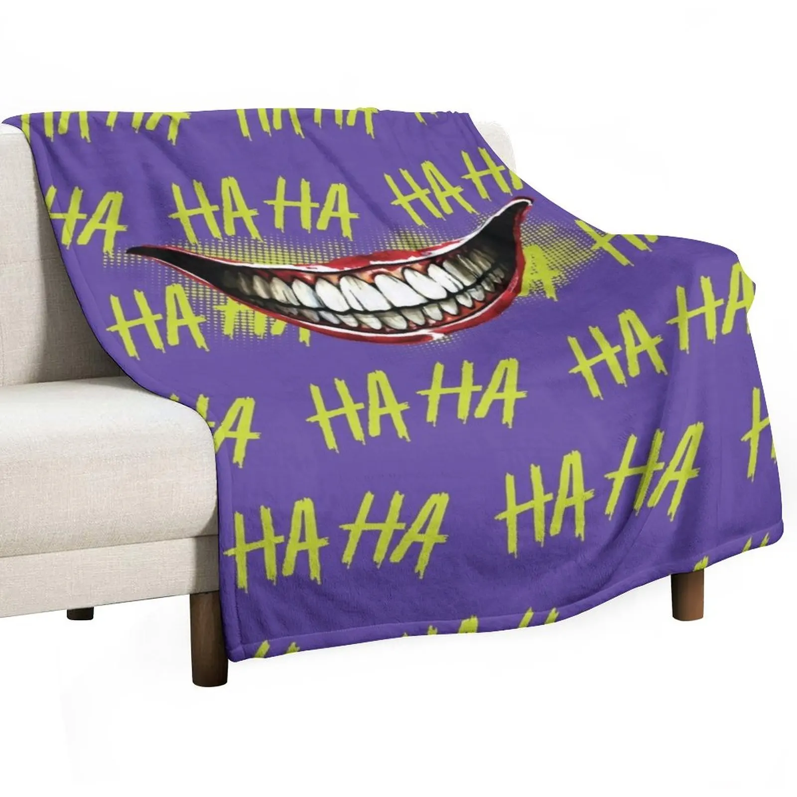 

Joker HaHa Throw Blanket Summer Beddings Single Soft Beds Blankets