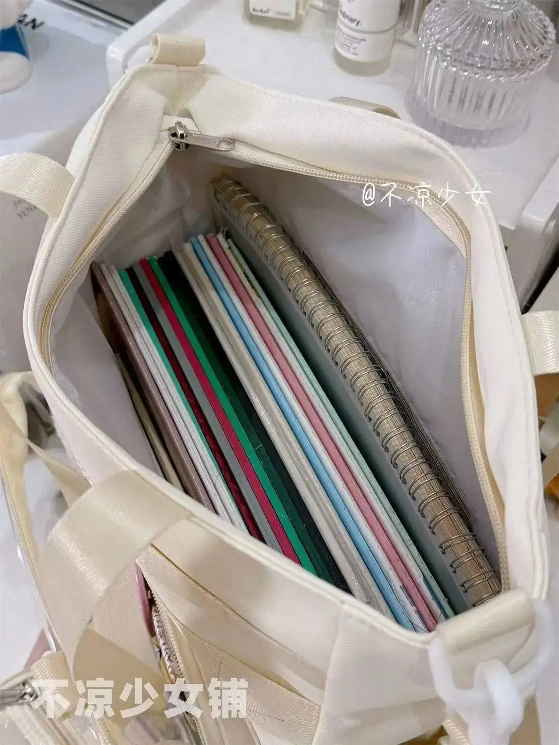 Bloom Transparent Blue Ita Handbag Women Anime Portable Large Capacity Shoulder Tote Bag Female Nylon Crossbody Bags Girls